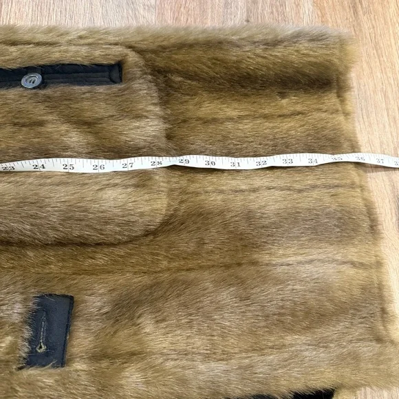 Dennis Basso Reversible Coat Black Brown Faux Suede Faux Fur Hooded Sz Large - Picture 9 of 9